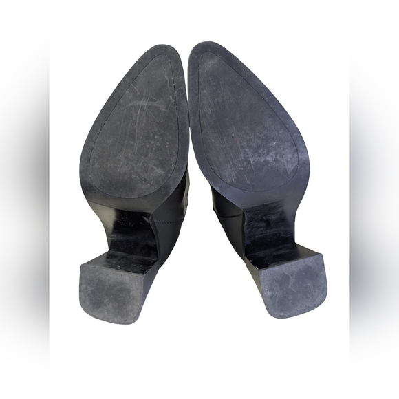 Zara Black Heeled Chelsea Boots | Pointed Toe Flared Heel | EU 37 - Picture 5 of 10